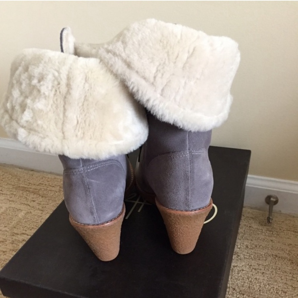 Cole Haan waterproof gray wedge boots - Picture 3 of 4